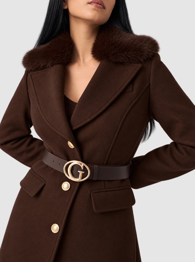 Casaco Guess Mulher New Patrice Belted Coat