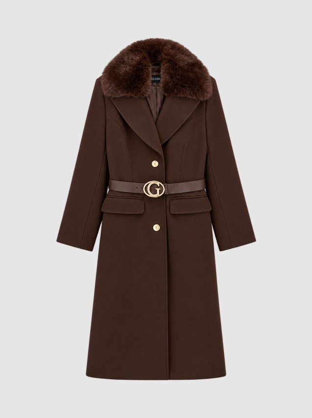 Casaco Guess Mulher New Patrice Belted Coat