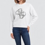 Camisola Guess Mulher Ls Cn Evelyn Triangle Logo Swt