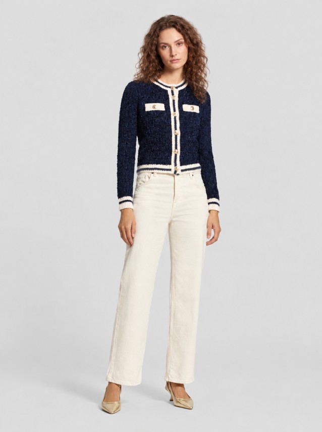Casaco Guess Mulher Ls Cn Aomori Cardi Swtr