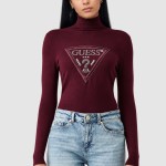 Camisola Guess Mulher Ls Tn Hallie Triangle Logo Swt