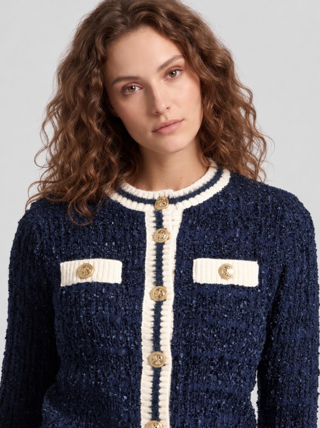 Casaco Guess Mulher Ls Cn Aomori Cardi Swtr