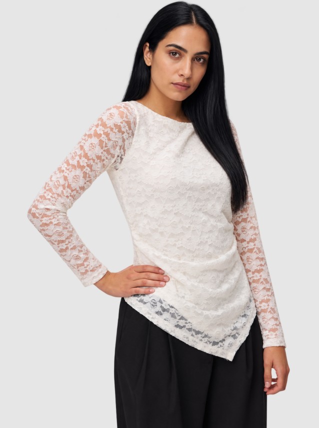 Camisola Vero Moda Mulher Vmdea Ls Asymetric Boatneck Top Jrs Exc