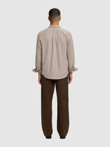 Camisa Selected Homem Slmregcole Jay Melange Ls Shirt Noos Camisa Selected Homem Slmregcole Jay Melange Ls Shirt Noos