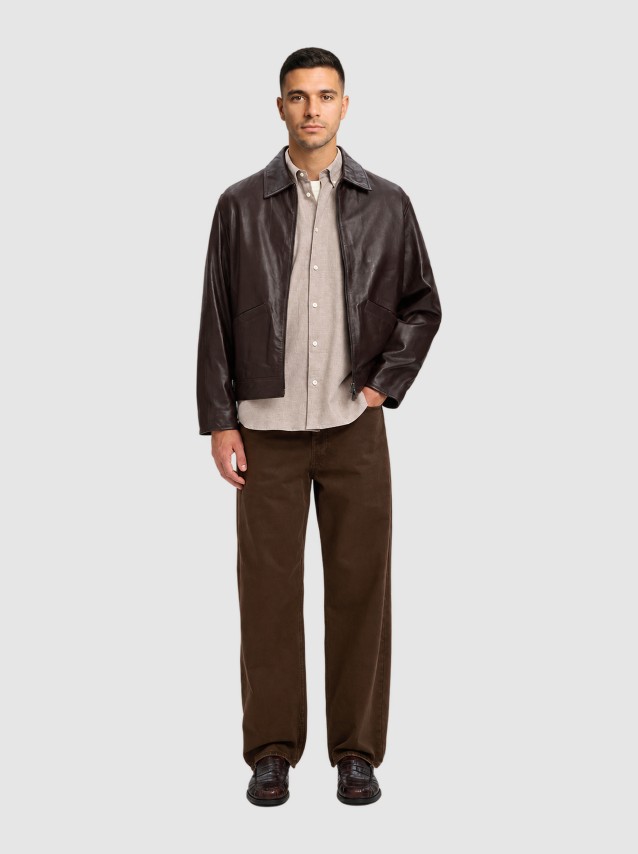 Camisa Selected Homem Slmregcole Jay Melange Ls Shirt Noos