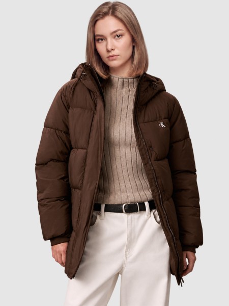 Kispo Calvin Klein Mulher Belted Midweight Puffer Kispo Calvin Klein Mulher Belted Midweight Puffer