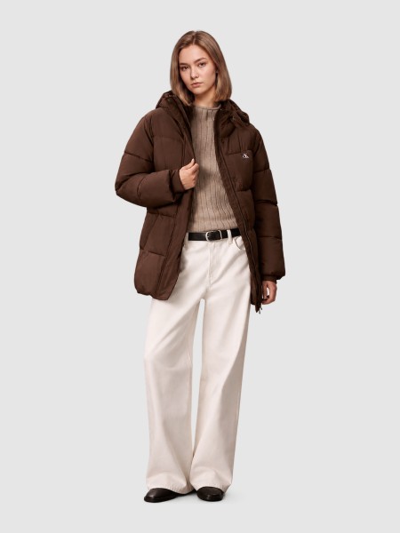 Kispo Calvin Klein Mulher Belted Midweight Puffer