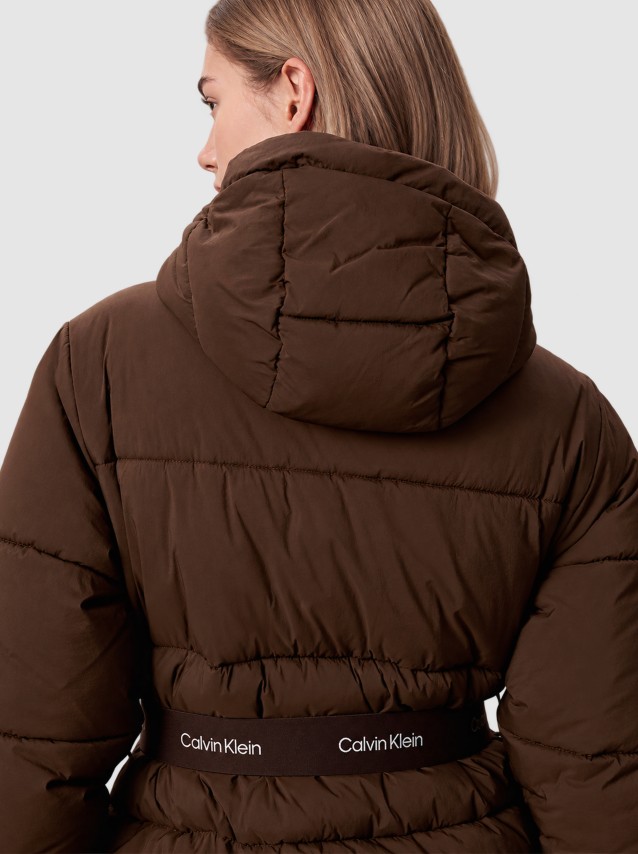 Kispo Calvin Klein Mulher Belted Midweight Puffer