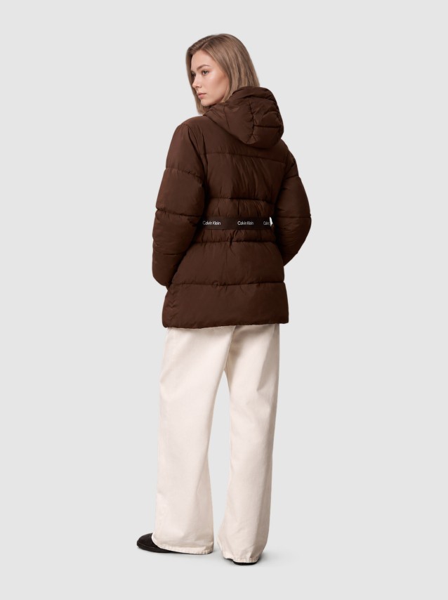 Kispo Calvin Klein Mulher Belted Midweight Puffer